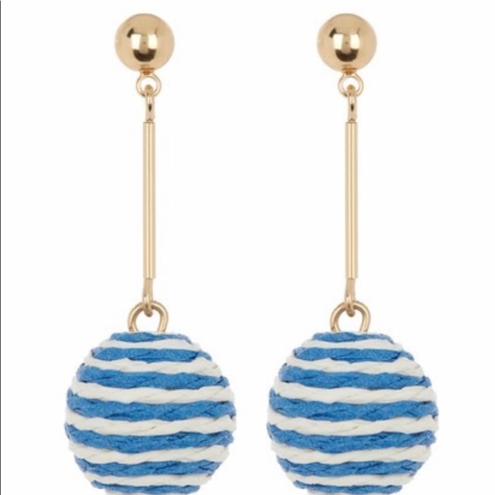 J. Crew - Stripe Ball Drop Earrings
